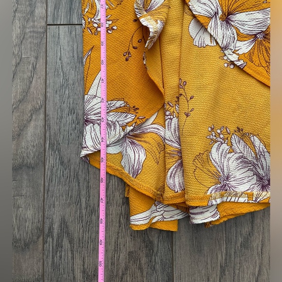 AX Paris Yellow Wrap Dress - Picture 9 of 9